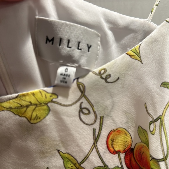 MILLY | silk floral and fruit dress - Picture 4 of 9